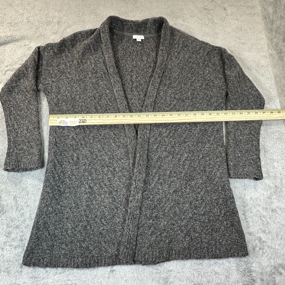 J Jill Cardigan Sweater Womens Small Open Front Knit Gray Lightweight - Picture 6 of 7